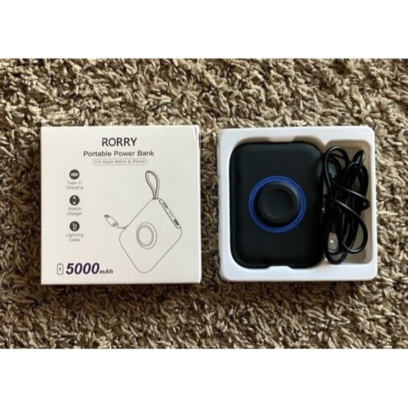 New Portable Apple Watch Charger,5000mAh iWatch Wireless Charger Power Bank - Picture 1 of 3